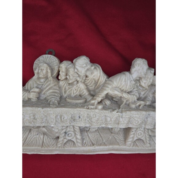 The Last Supper Jesus & Apostles 3D Wall Plaque Mexico HandMade Catholic 14'' - Picture 6 of 16